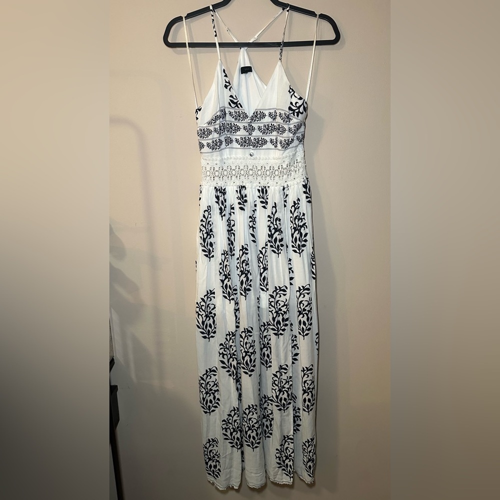 Miss Avenue Spaghetti Strap Criss Cross Maxi Dress Size Small